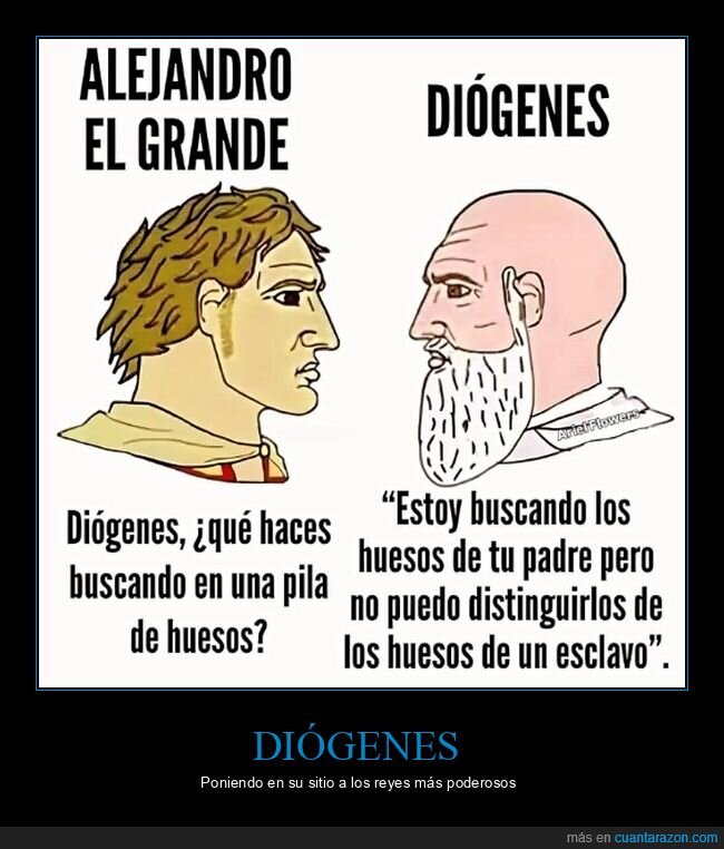 alejandro magno,di&oacute;genes,huesos,padre