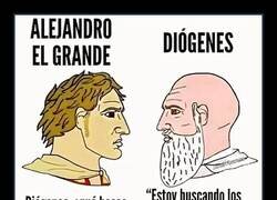 Enlace a Alejandro Magno y Diógenes