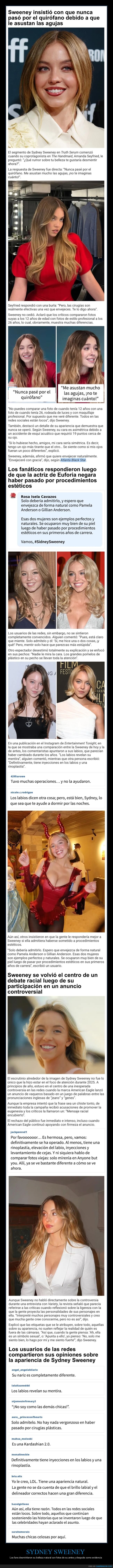 sydney sweeney,cirug&iacute;as