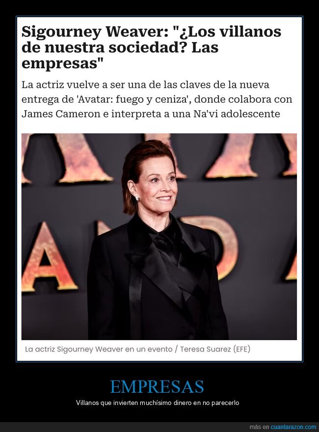 empresas,villanos,sigourney weaver
