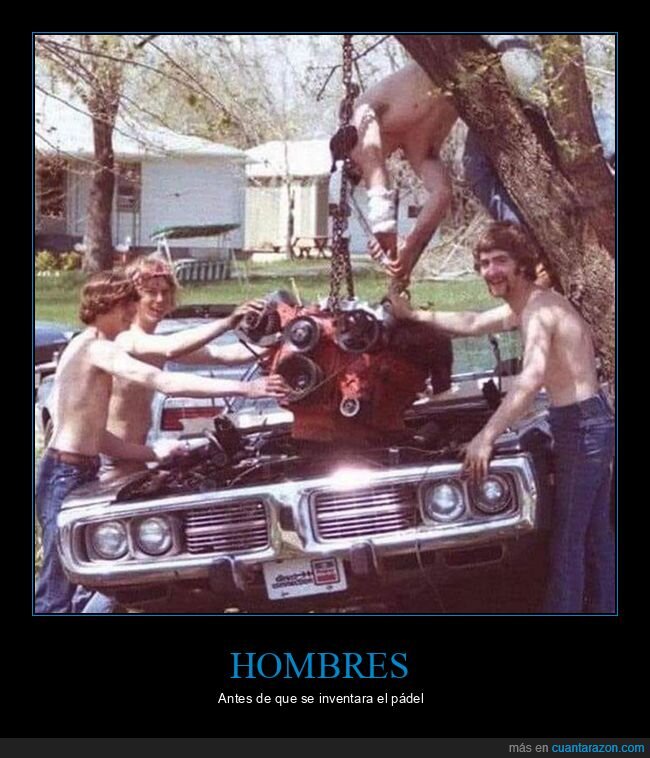 coches,hombres,p&aacute;del