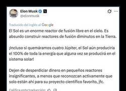 Enlace a Elon Musk está en contra de los reactores de fusión