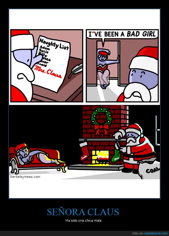 pap&aacute; noel,chica mala