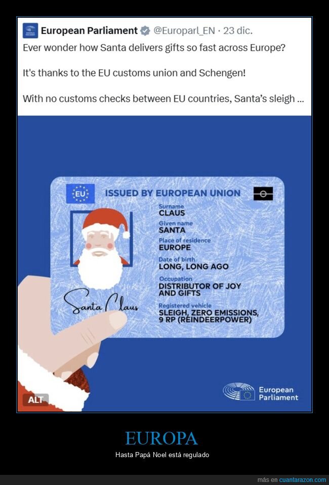 pap&aacute; noel,europa,regulado