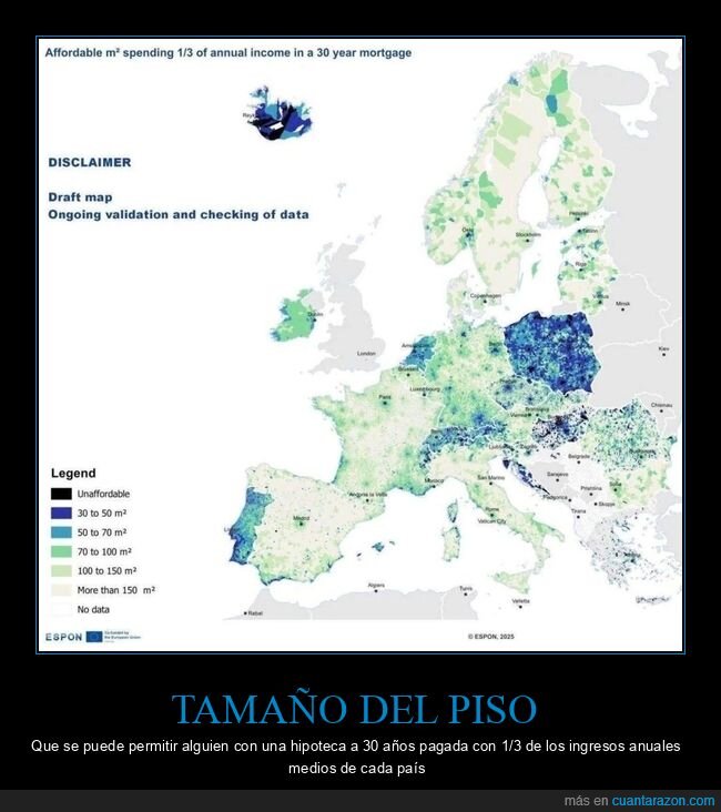 piso,tama&ntilde;o,permitirse,mapas,europa