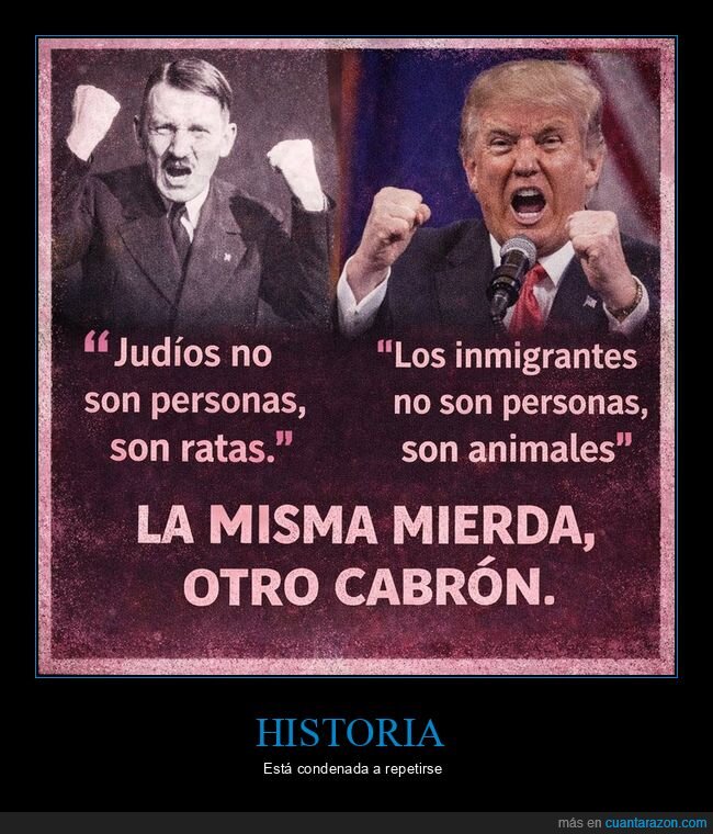 hitler,trump,jud&iacute;os,inmigrantes