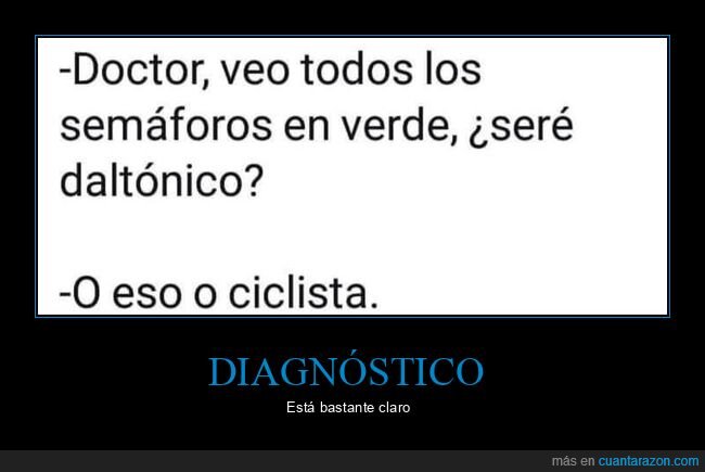 m&eacute;dico,sem&aacute;foros,verde,dalt&oacute;nico,ciclista
