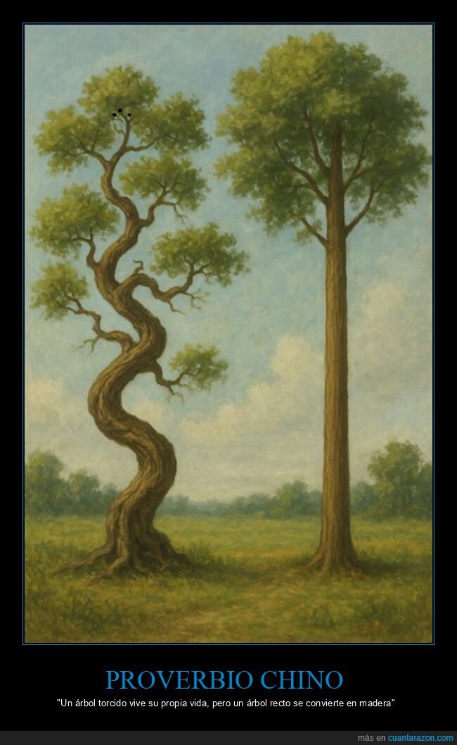proverbio chino,&aacute;rbol,torcido,recto