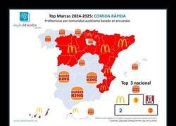 Enlace a La comida rápida preferida en cada comunidad autónoma