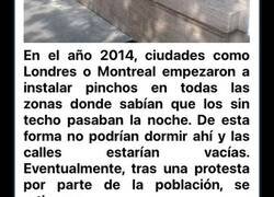 Enlace a Peligrosos trucos que están usando las ciudades para eliminar a la población sin techo