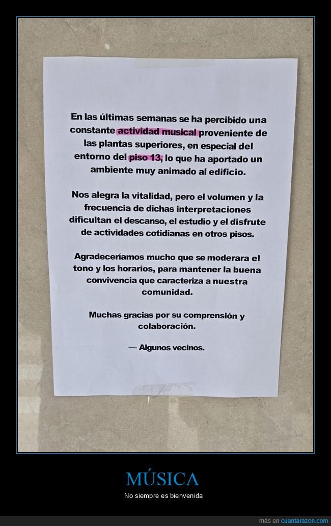 m&uacute;sica,carteles,vecinos