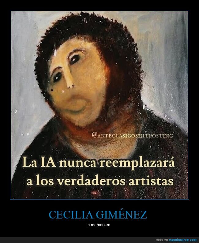 artistas,cecilia gim&eacute;nez,ecce homo,ia,reemplazar