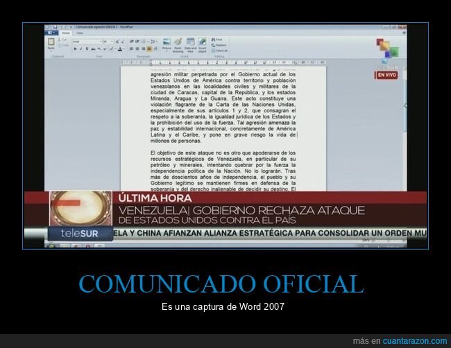 comunicado,oficial,venezuela,word 2007