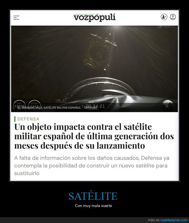 sat&eacute;lite,impacto