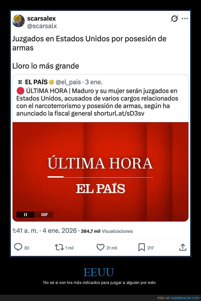 eeuu,nicol&aacute;s maduro,juzgar,armas