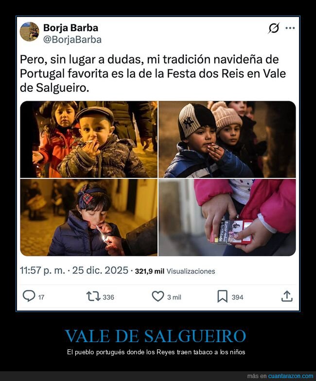 fumar,ni&ntilde;os,reyes magos,tradici&oacute;n,vale de salgueiro