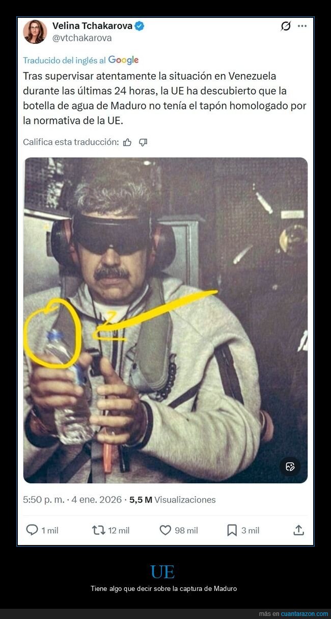 venezuela,nicol&aacute;s maduro,ue,tap&oacute;n,botella