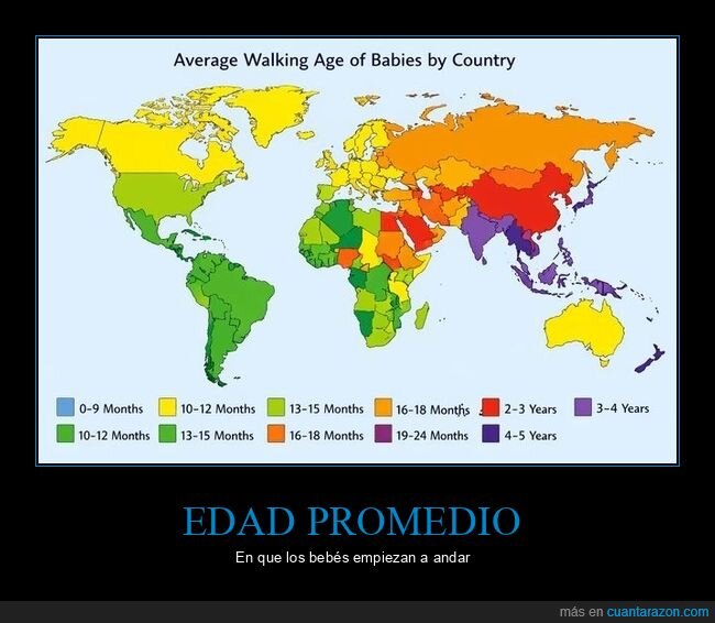 andar,beb&eacute;s,curiosidades,edad,mapas,pa&iacute;ses