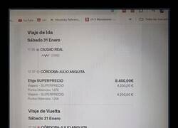 Enlace a Pequeño error en la web de Renfe