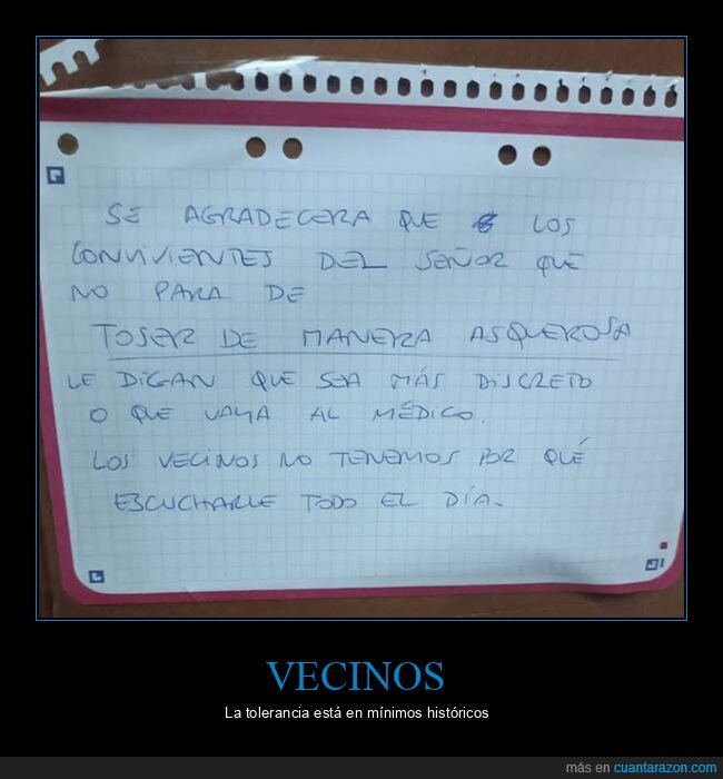 carteles,toser,vecinos