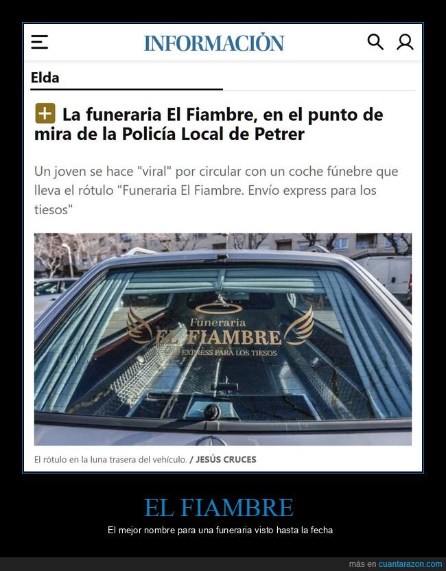 el fiambre,funeraria,nombres