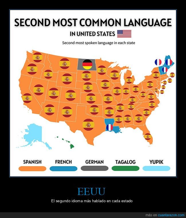 curiosidades,eeuu,estados,idiomas,mapas