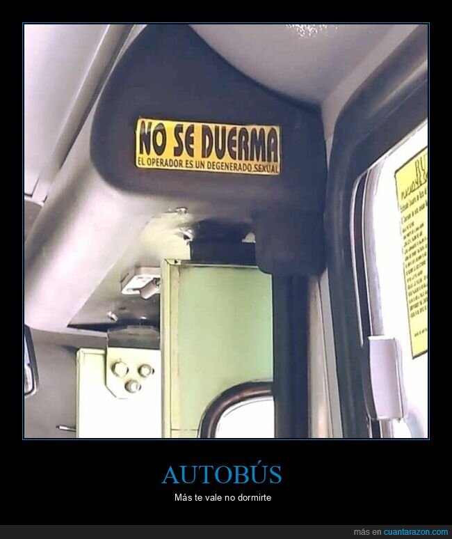 autob&uacute;s,conductor,degenerado,dormir