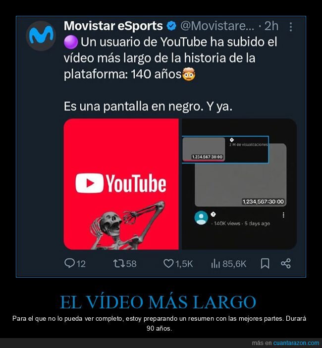 140 a&ntilde;os,largo,v&iacute;deo,youtube