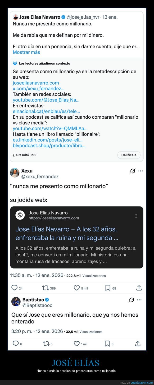 jos&eacute; el&iacute;as,millonario