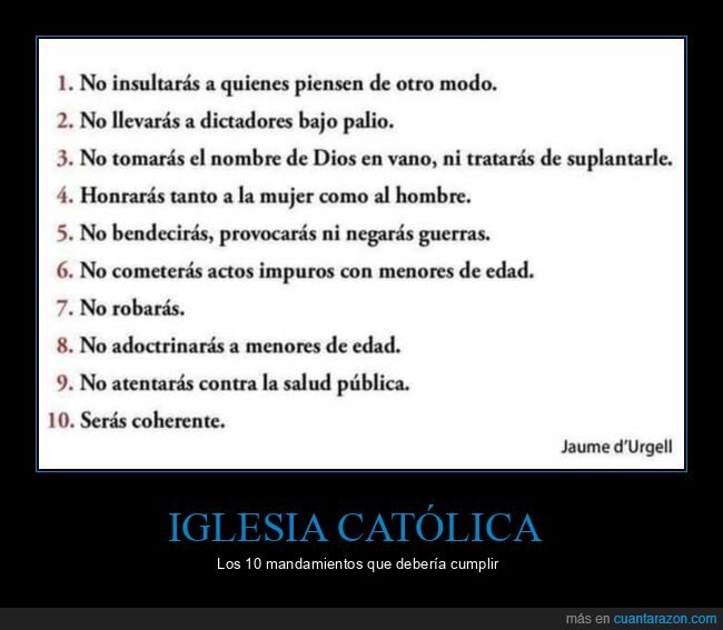 iglesia,mandamientos