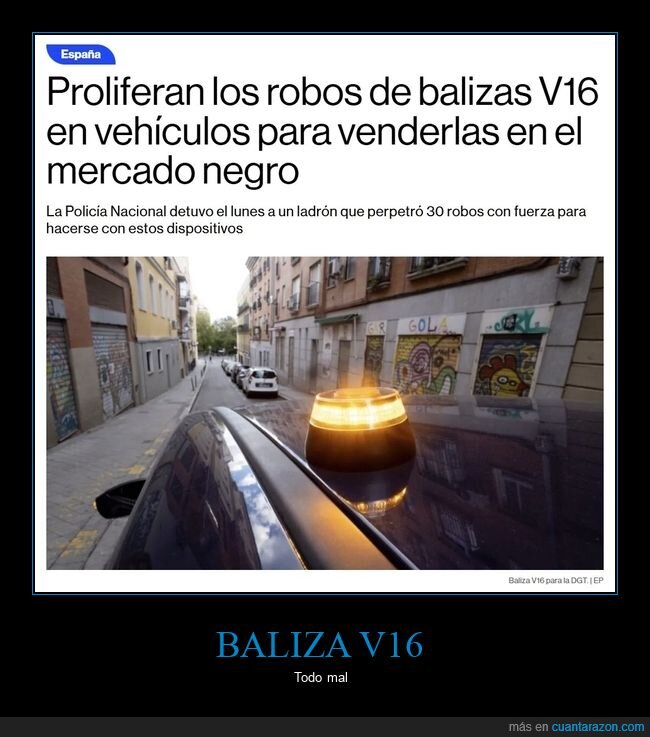baliza v16,robos