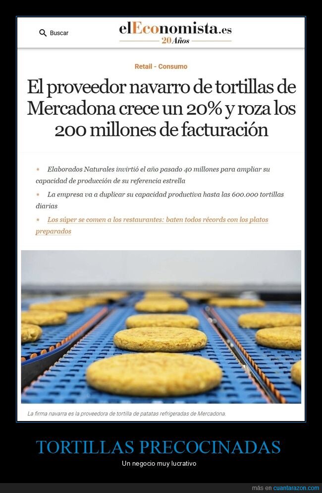 tortillas,mercadona,facturaci&oacute;n