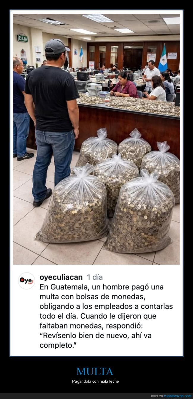 bolsas,guatemela,monedas,multa