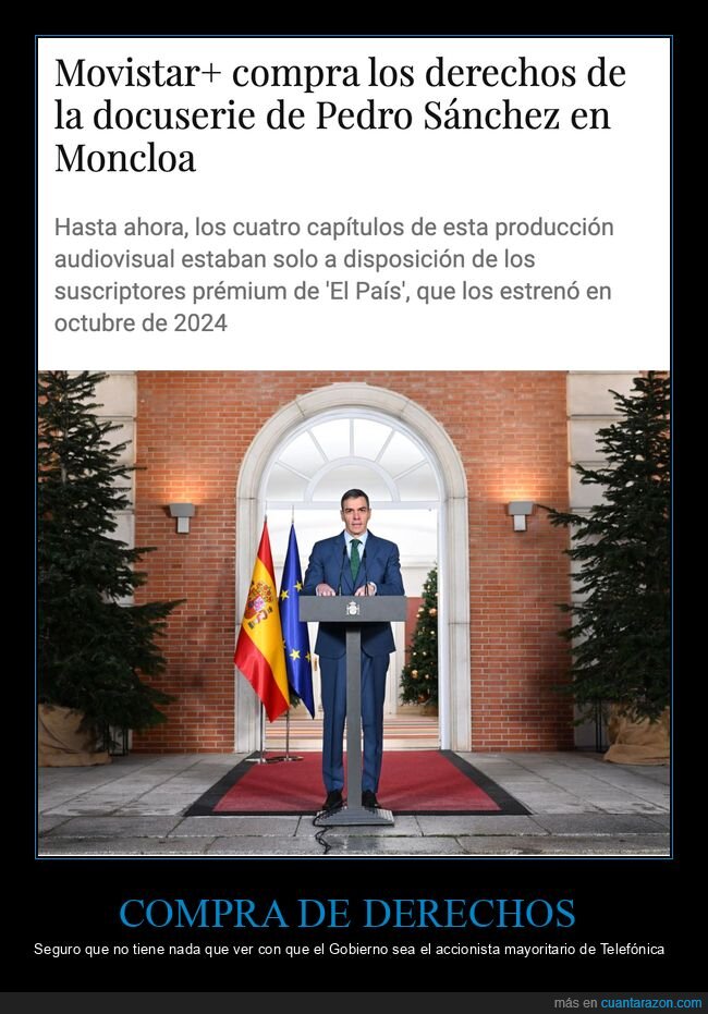 movistar+,derechos,docuserie,pedro s&aacute;nchez