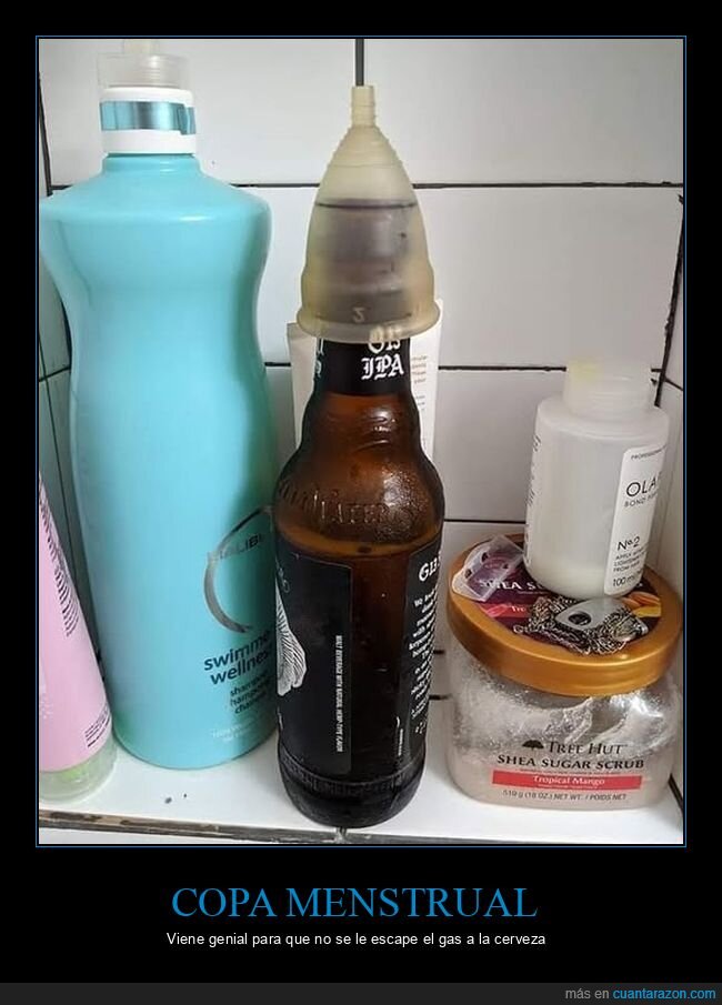 cerveza,copa menstrual,wtf