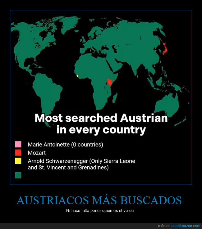 austriaco,buscado,hitler,mar&iacute;a antonieta,mozart,schwarzenegger