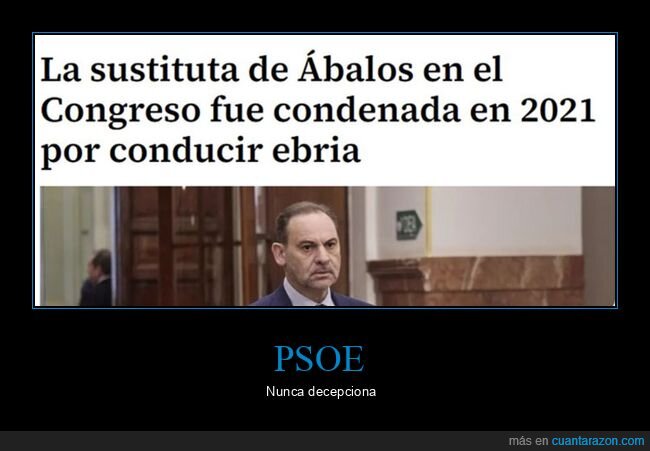 &aacute;balos,ana mar&iacute;a gonz&aacute;lez,conducir,ebria,pol&iacute;ticos,sustituta