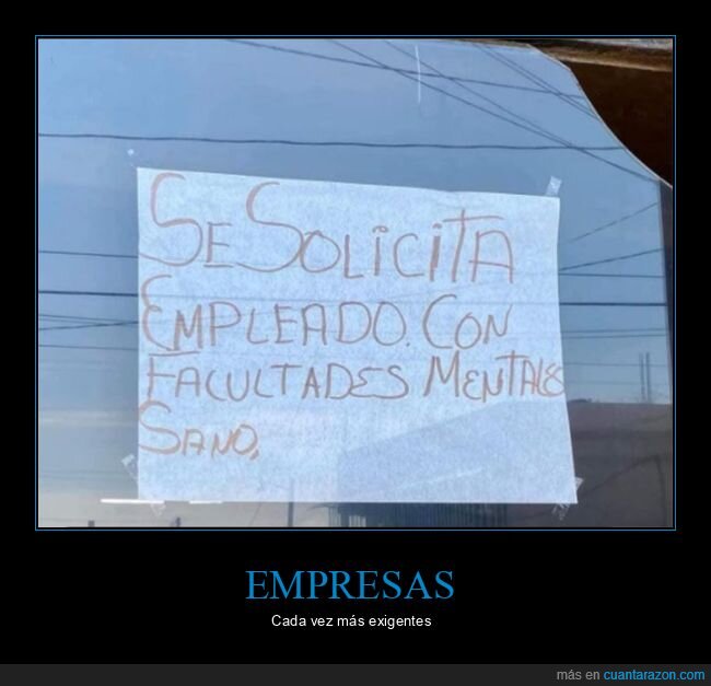 carteles,empleado,facultades mentales