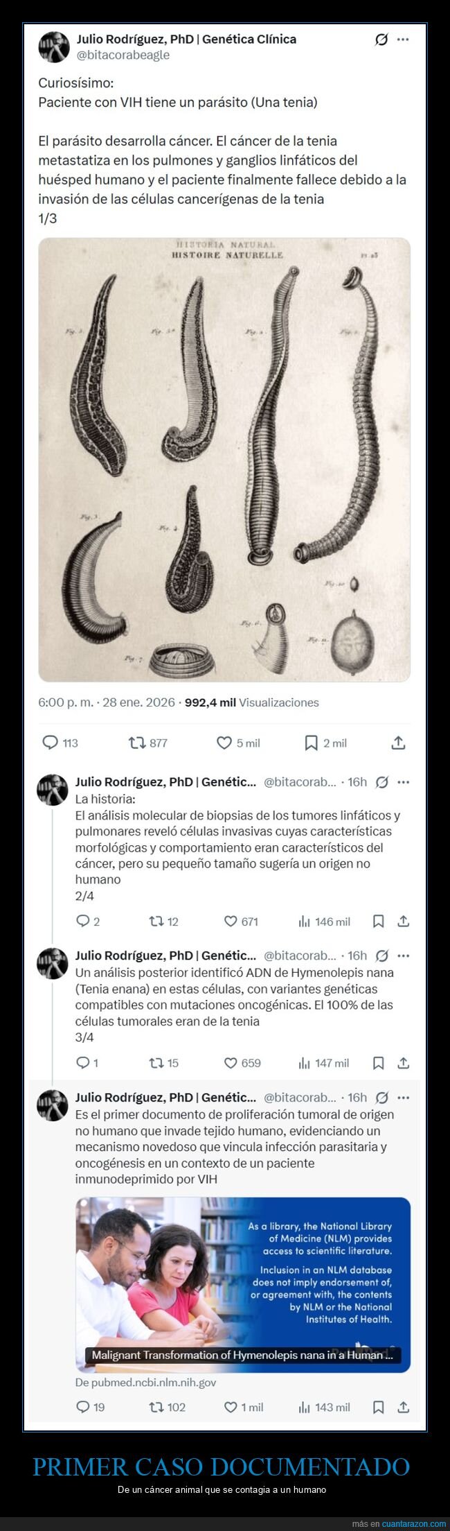 c&aacute;ncer,tenia,contagio