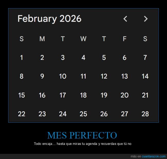 febrero,calendario,2026,bisiesto,perfecci&oacute;n