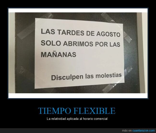 agosto,horario,relatividad,cartel,comercio