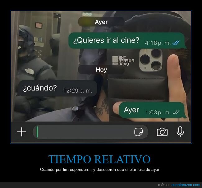 cine,whatsapp,respuestas,despiste,quedada