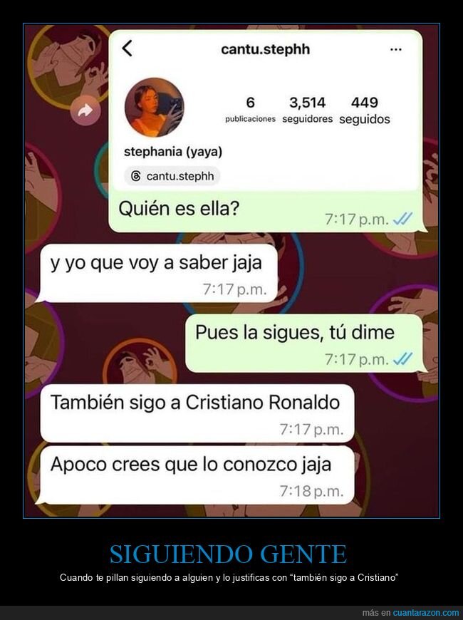 instagram,celos,chat,seguidores,excusa