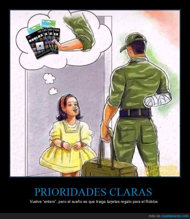 soldado,regreso,familia,Roblox,tarjetas
