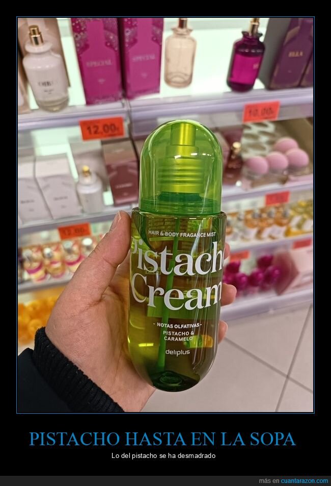 pistacho,perfume,spray,supermercado,absurdo