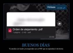 Enlace a Le digo “holaaa” y me responde con una orden de alejamiento en PDF