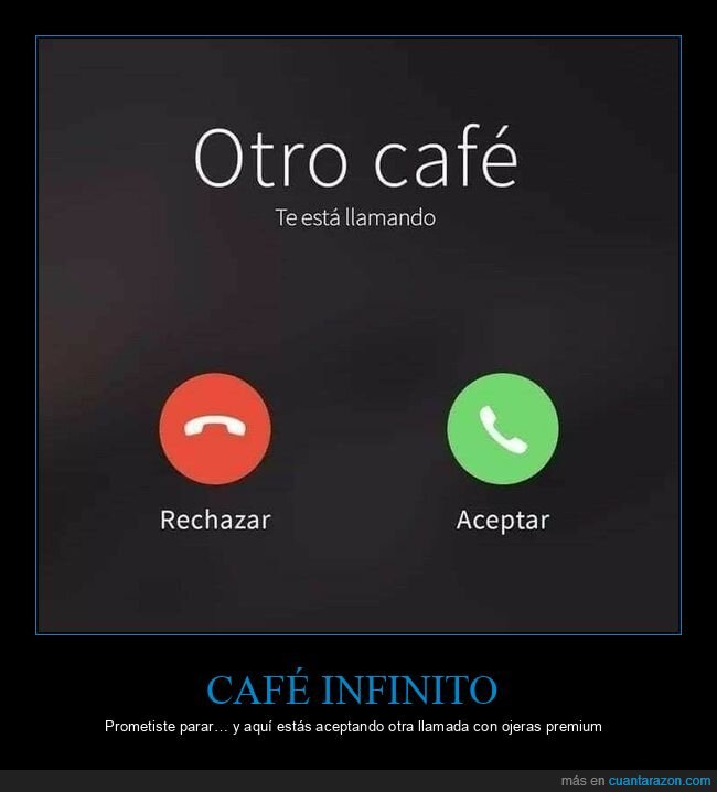 caf&eacute;,adicci&oacute;n,llamada,ojeras,lunes