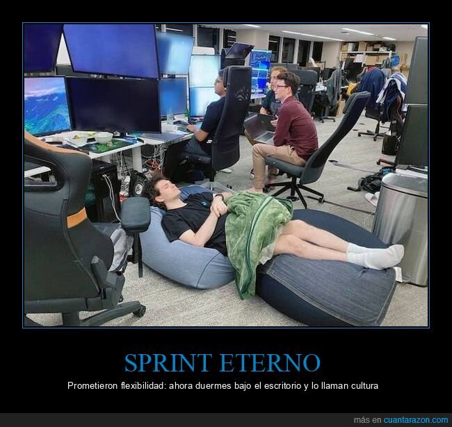 oficina,programaci&oacute;n,sprint,agotamiento,siesta