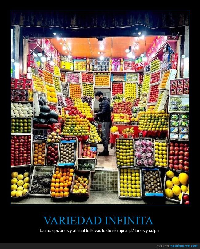 fruter&iacute;a,variedad,indecisi&oacute;n,compras,pl&aacute;tanos