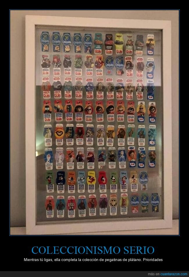coleccionismo,pegatinas,platanos,obsesion,frikismo